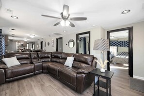 Very comfortable leather sectional