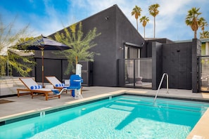 Luxe shared pool and lounge area.