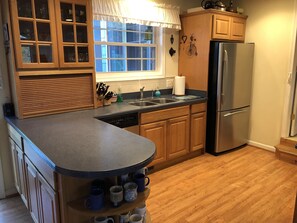 Spacious kitchen on main level