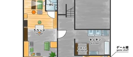 1F floor map