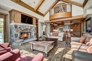 Furniture, Indoors, Living Room, Fireplace, Home Decor