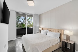 Balcony access through bedroom and living room!