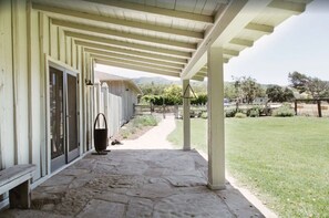 Walkway leading to the front entrance.