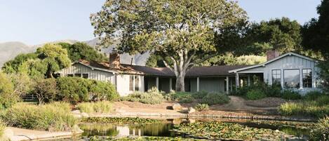 Main house overlooking pond.