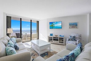 Our living room has a view of Crescent beach all the way to Cape Marco!