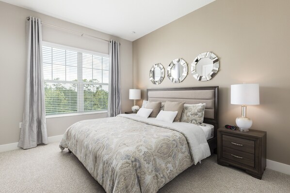 Rest in our High Quality beds, right after a long day in the parks! (which are really close to our home!)