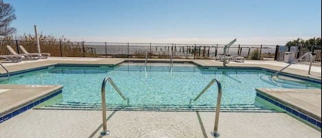 Waterfront resort pool