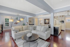 Expansive living area in main house