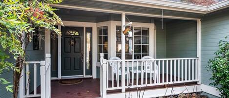 Front entry. Pine Mountain Lake Vacation Rental "Happy Trails" - Unit 2 Lot 431.