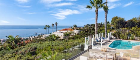 Enjoy panoramic views of the Pacific Ocean from the pool.