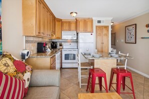 Nobody Gets Left Out - With the kitchen, dining area and living room all together, nobody will be left out of the conversation or miss a play watching the big game!