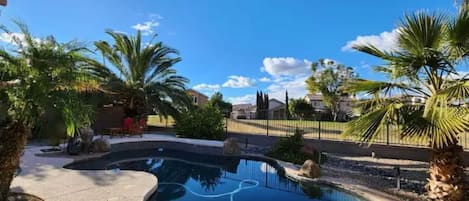 Pool and golf course view