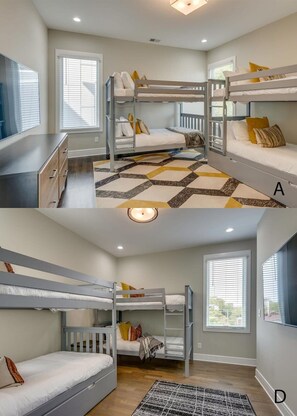 Unit A & D twin bunk room!  16 beds total when you book this home!!