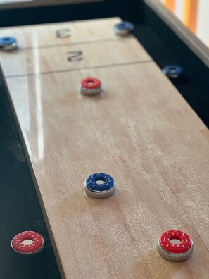 9 foot shuffleboard, so fun!