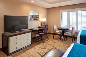 Unit with flat screen TV.