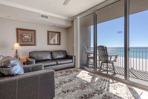 Gulf front living room.