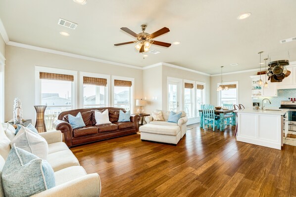 Open living area makes spending time together a breeze