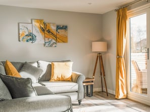 Living area | Swallow Lodge - Merbach Hill View Holidays, Clifford