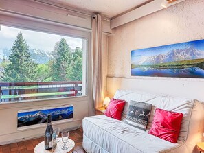Interior Design, Room, Furniture, Ceiling, Apartment, Living Room, Couch, Picture Frame, Television