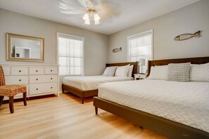 Plenty of floor space for a crib in second bedroom