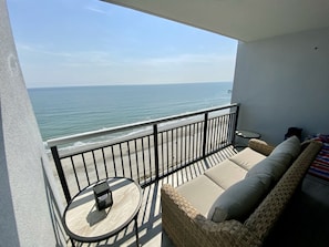 Private balcony off of the living room.