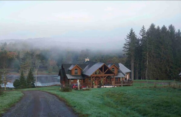 Majestic wood log cabin