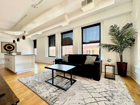 Living room with sleeper sofa