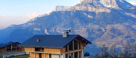 View of Chalet and mountains