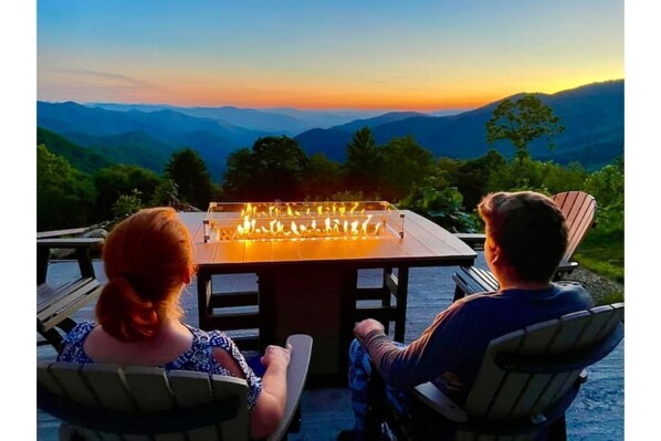 Amazingly beautiful. Take in the Appalachian Mountains and enjoying a fire table