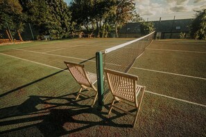 Shared use of an all-weather tennis court