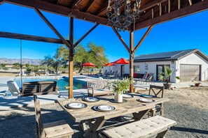 Dine Al fresco under the barn frame