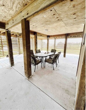 Patio under the house