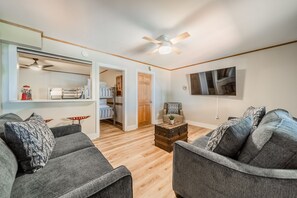 Lower Level Family Room with TV & Foosball.