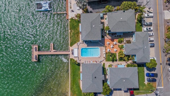 Heated waterfront pool!