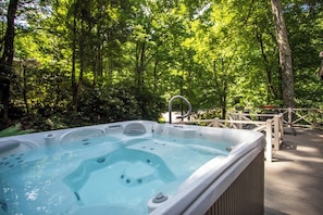 Spacious Deck with a Hot Tub