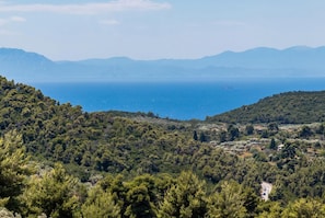 Beautiful panoramic sea view from the villa terrace