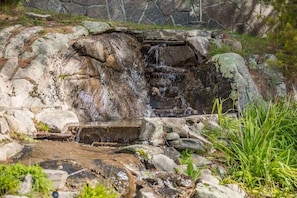 The peaceful sound of a waterfall