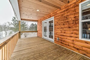 Cabin Exterior | Seasonally Furnished Deck