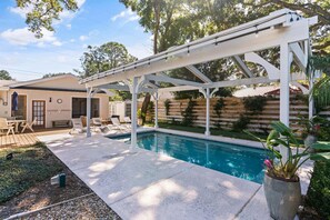 Pool with shade cover