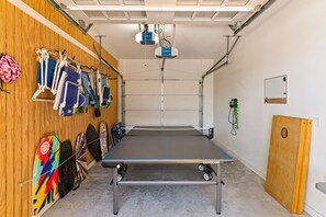 Ping Pong table and beach gear provided