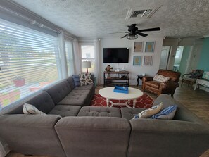 Living room with large flat screen