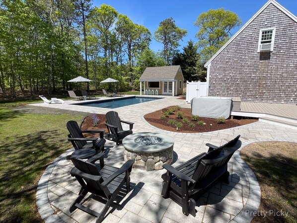 Brand new pool, pool cabana, patio, deck, fire-pit, and hot tub!