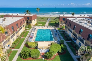 Cocoa Beach Club pool (note: unit is at the ocean on the left)