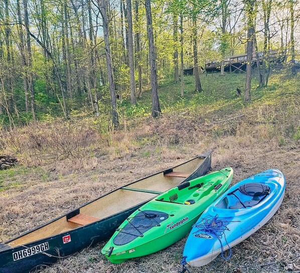 Canoe and Kayaks are included in your waterfront rental, free of charge!