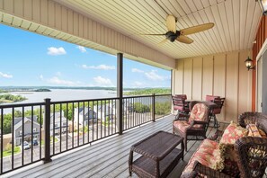 Covered Lakeview Deck with Seating