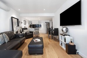 View of the lounge and kitchen