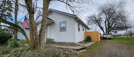 Fully fenced back yard