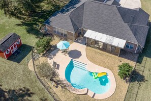 Aerial View of the backyard