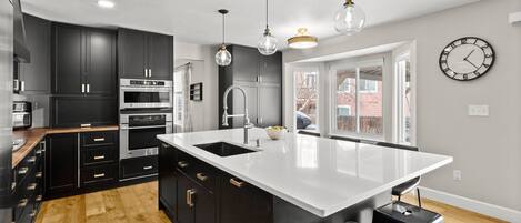 Fully remodeled and beautiful chefs kitchen, fully stocked with ammenities.