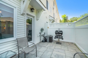 Outdoor grill and seating